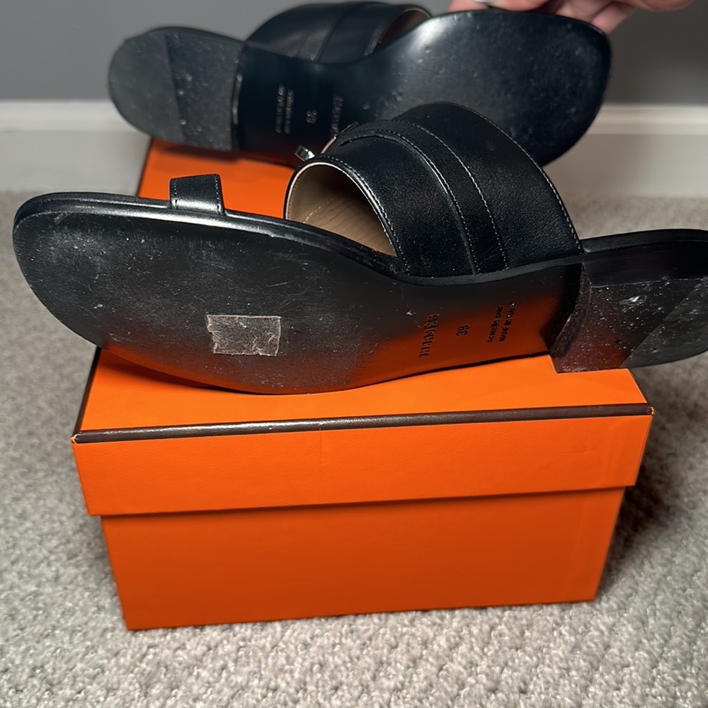 ❌SOLD❌Hermes Avenue Sandal BLACK size 39 - Picture 8 of 10